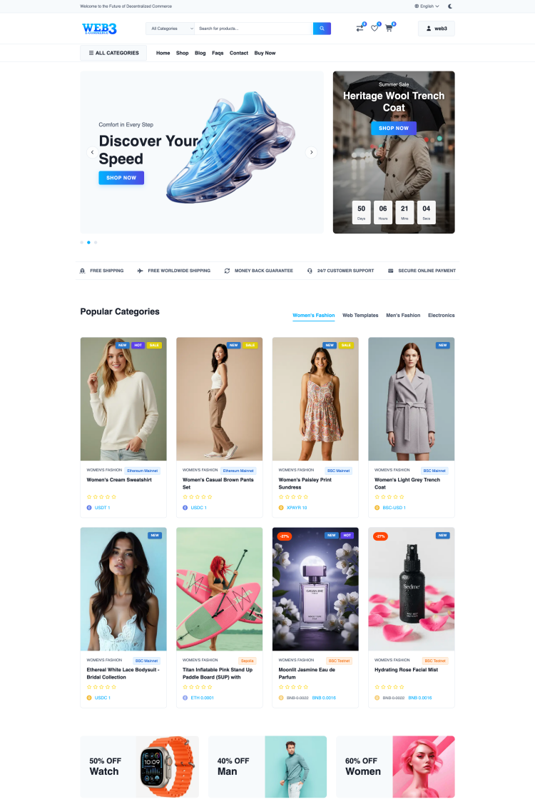 Web3 E-Commerce PHP Script with Crypto Payments & Smart Contracts thumbnail 2